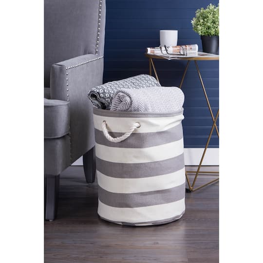 DII® 14" Stripe Woven Paper Storage Bin